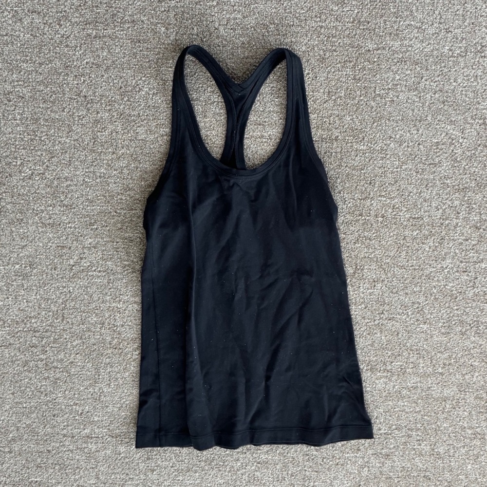 Lululemon Womens Black Racerback Tank Top Activewear Yoga Gym Workout Size 4